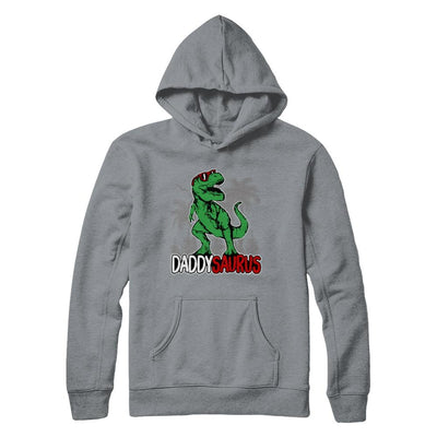 Daddysaurus Fathers Day Dinosaur T Rex Daddy Saurus-T-Shirt & Hoodie-Pullover Hoodie-Light Steel