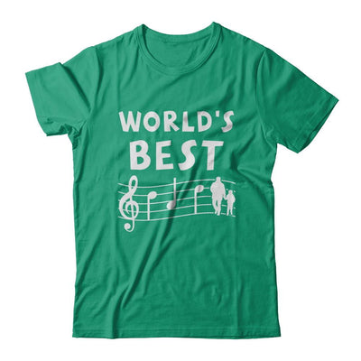 World's Best Dad Ever Treble Clef Musician Fathers Day-T-Shirt & Hoodie-Classic T-Shirt-Kelly Green