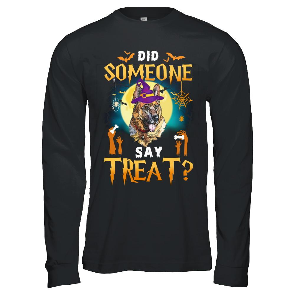 Did Someone Say Treat German Shepherds Halloween Costume-T-Shirt & Hoodie-Long Sleeve T-Shirt-Black