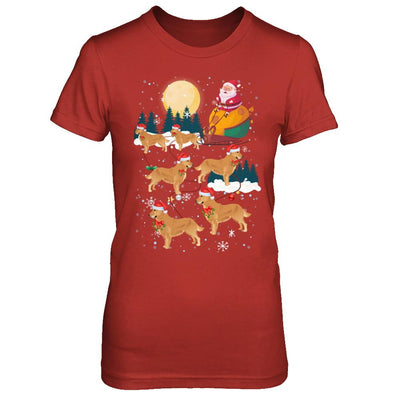 Dog Reindeer Golden Retriever Christmas Gift-T-Shirt & Sweatshirt-Women's T-Shirt-Red