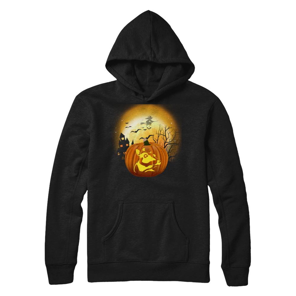 Pumpkin Cow Halloween Human Costume-T-Shirt & Hoodie-Pullover Hoodie-Black