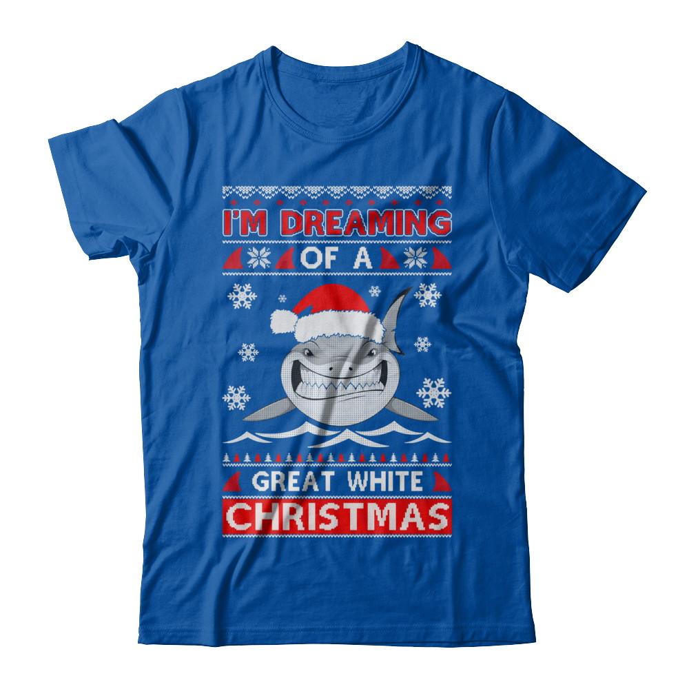 I'm Dreaming Of A Great White Christmas Shark Sweater-T-Shirt & Sweatshirt-Premium T-Shirt-Royal