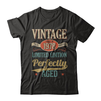 Vintage Premium Made In 1978 43th Birthday Gift-T-Shirt & Hoodie-Classic T-Shirt-Black