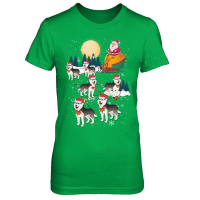 Dog Reindeer Siberian Husky Christmas Gift-T-Shirt & Sweatshirt-Women's T-Shirt-Irish Green