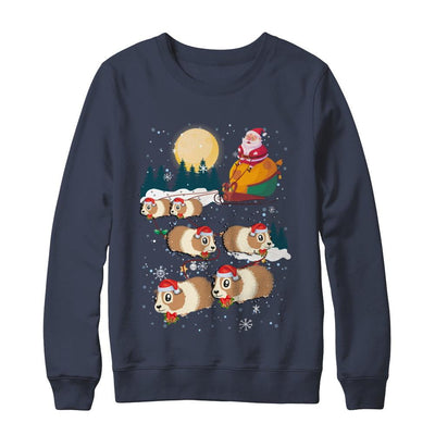 Funny Christmas Guinea Pig Reindeer Lover Santa Gift-T-Shirt & Sweatshirt-Crewneck Sweatshirt-Navy
