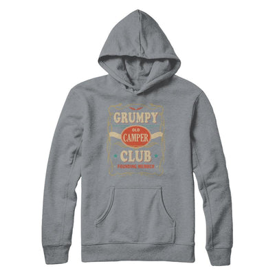 Grumpy Old Camper Club Founding Member Papa Camping-T-Shirt & Hoodie-Pullover Hoodie-Light Steel