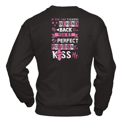 If You Are Talking Behind My Back-T-Shirt & Hoodie-Crewneck Sweatshirt-Black