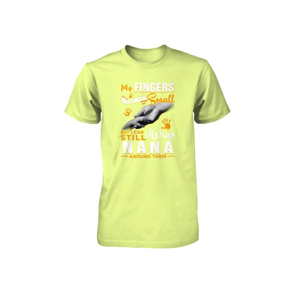 My Fingers May Be Small But I Can Still Wrap Nana Youth-Youth Shirt-Youth T-Shirt-Neon Yellow