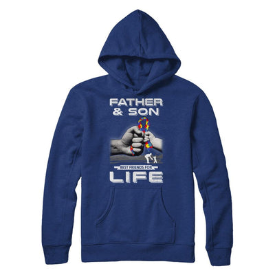 Autism Awareness Father And Son Best Friends For Life-T-Shirt & Hoodie-Hanes - Heavyweight Pullover Hoodie-Deep Royal