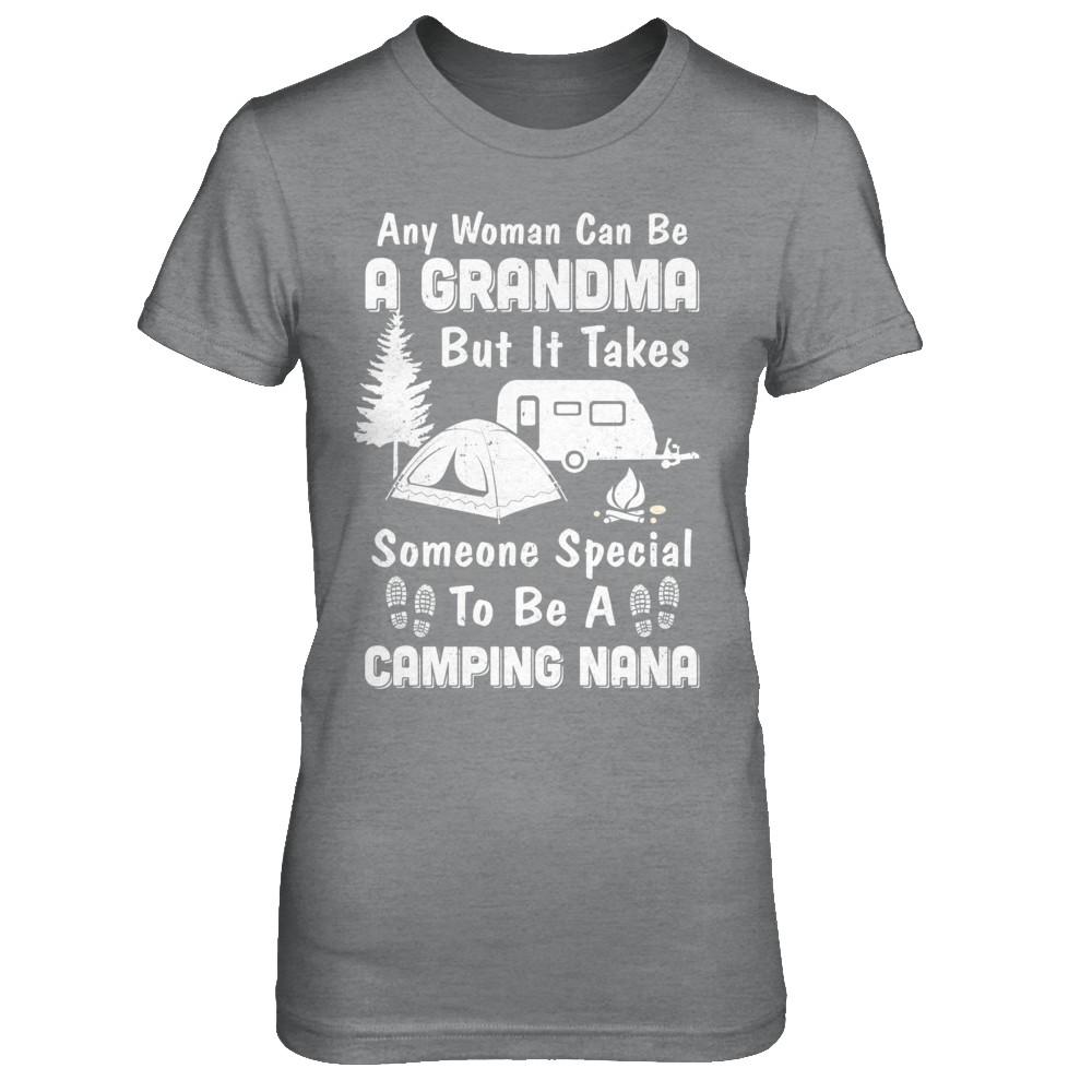 Camping Nana Grandma Mothers Day Gift-T-Shirt & Hoodie-Women's T-Shirt-Sport Grey