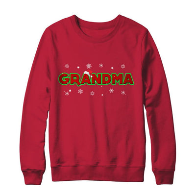Grandma Christmas Santa Ugly Sweater Gift-T-Shirt & Sweatshirt-Crewneck Sweatshirt-Red
