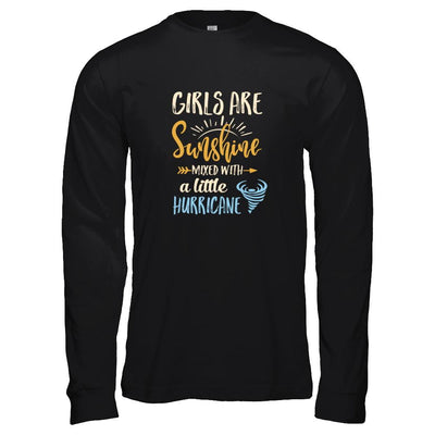 Girls Are Sunshine Mixed Little Hurricane-T-Shirt & Tank Top-Long Sleeve T-Shirt-Black