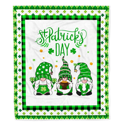 Cute Gnomes St Patrick's Fleece Blanket Fleece Blanket-Blanket-Fleece Blanket-30 x 40 Inches - Baby Size