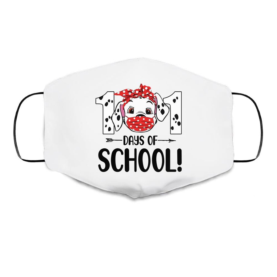 101 Days Of School Teachers Kids Cloth Face Mask-Cloth Face Mask-Cloth Face Mask-White