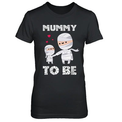Cute Funny Mummy To Be Pregnant Mom Halloween-T-Shirt & Hoodie-Women's T-Shirt-Black