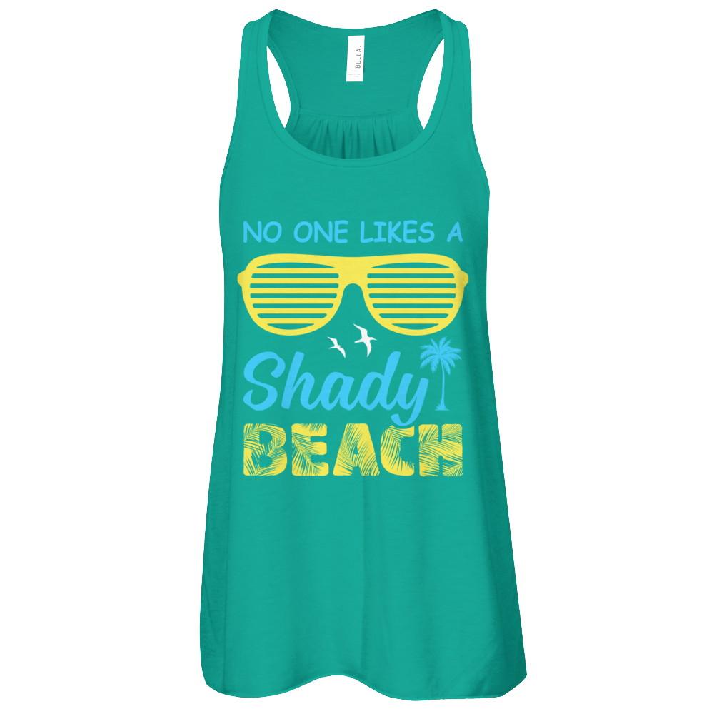 No One Likes A Shady Beach-T-Shirt & Tank Top-Women's Flowy Racerback Tank-Kelly