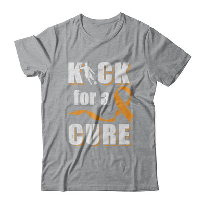 Kick For A Cure Soccer Orange Multiple Sclerosis Awareness-T-Shirt & Hoodie-Classic T-Shirt-Sport Grey