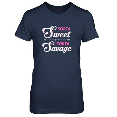 Sorta Sweet Sorta Savage-T-Shirt & Tank Top-Women's T-Shirt-Navy