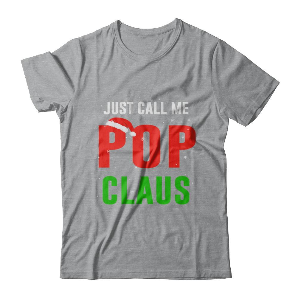 Santa Pop Claus Matching Family Christmas Pajamas-T-Shirt & Sweatshirt-Classic T-Shirt-Sport Grey