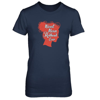 Nicest Mean Redhead Ever For Readhead Women-T-Shirt & Tank Top-Women's T-Shirt-Navy
