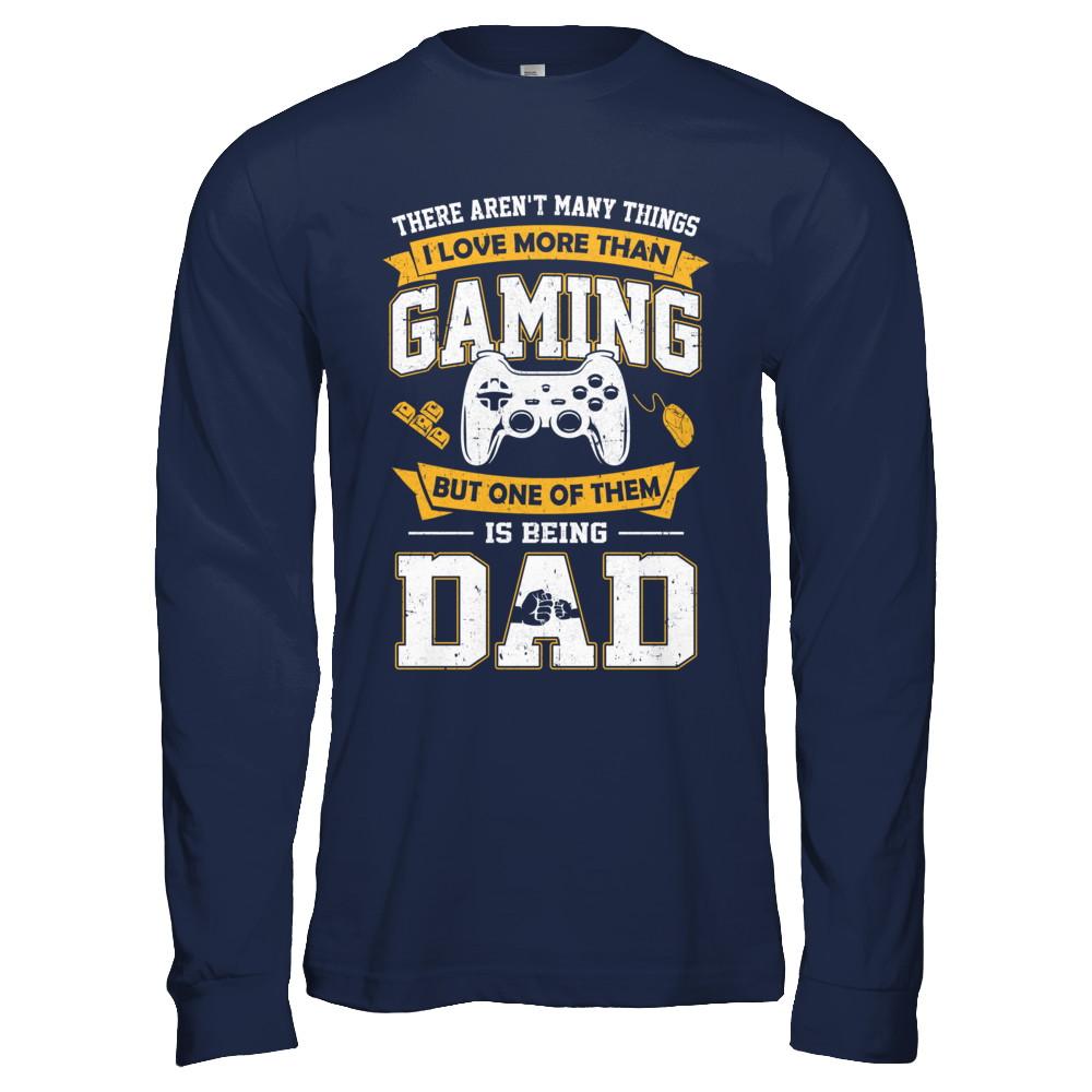 Video Game Gaming Dad Funny Fathers Day Gifts-T-Shirt & Hoodie-Long Sleeve T-Shirt-Navy