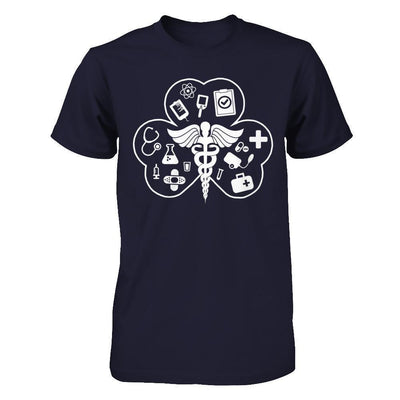 Nurses Happy Saint Patricks Day-T-Shirt & Hoodie-Premium T-Shirt-Midnight Navy