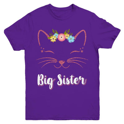 Kitty Cat Big Sister I'm Going To Be A Big Sister Youth-Youth Shirt-Youth T-Shirt-Purple