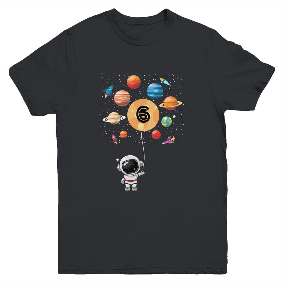 10 Years Old Birthday Boy Girl Gifts Astronaut 10th Birthday Youth-Youth Shirt-Youth T-Shirt-Black