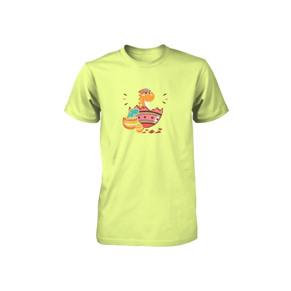 Happy Easter Bunny Easter Eggs Youth-Youth Shirt-Youth T-Shirt-Neon Yellow