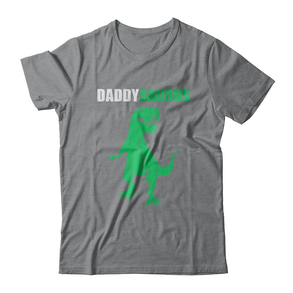 Daddysaurus Funny Dinosaur First Time Dad Fathers Day-T-Shirt & Hoodie-Classic T-Shirt-Sport Grey