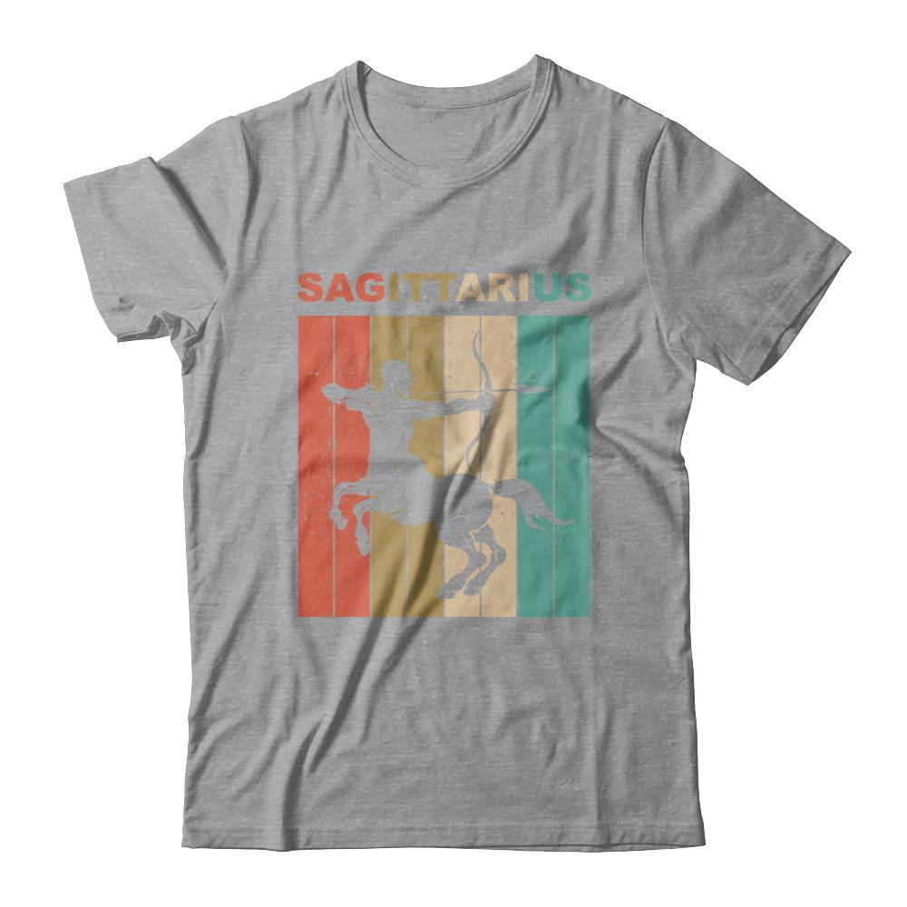 Vintage Sagittarius Zodiac November December Birthday Gift-T-Shirt & Hoodie-Classic T-Shirt-Sport Grey