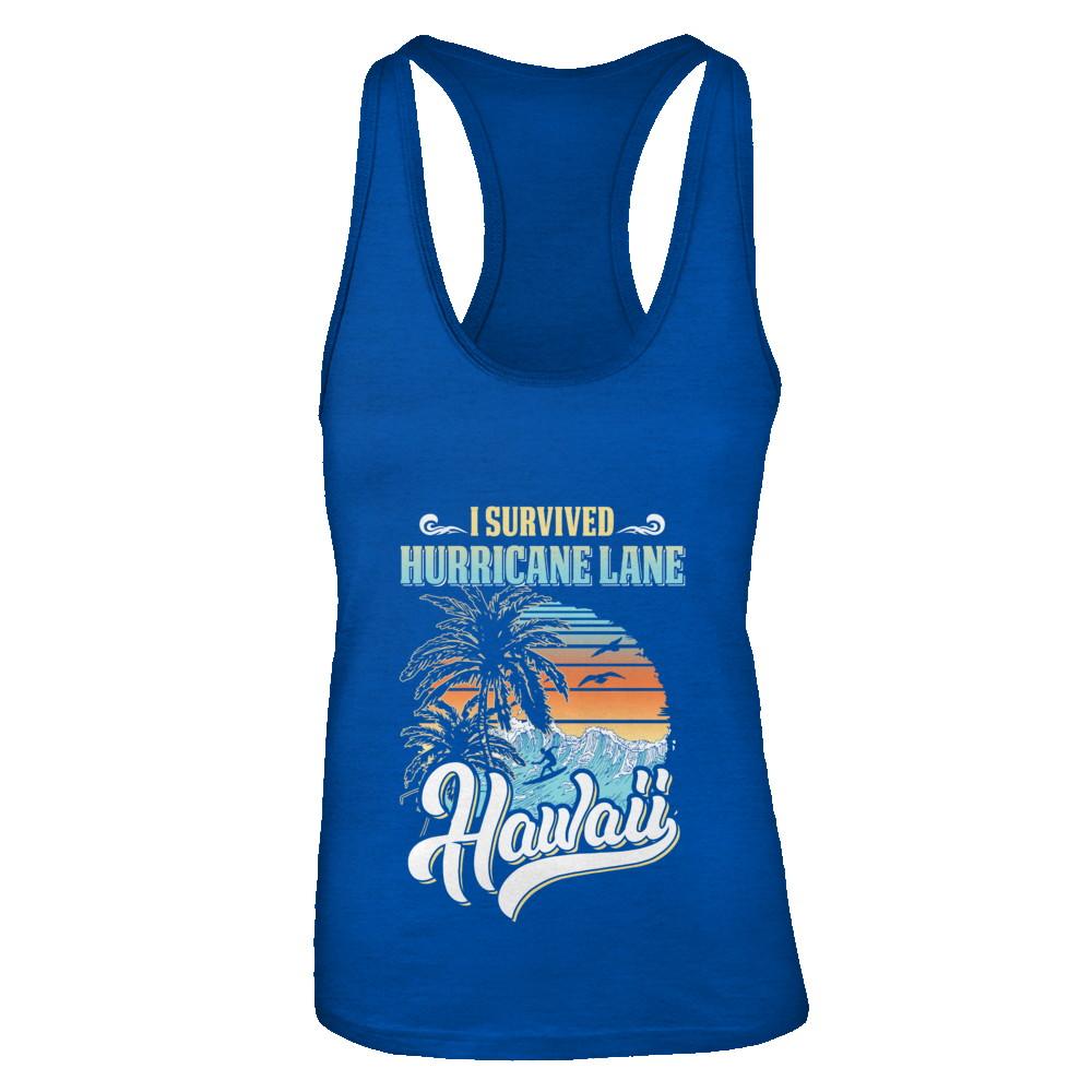 I Survived Hurricane Lane Hawaii-T-Shirt & Tank Top-Women's Ideal Racerback Tank-Royal