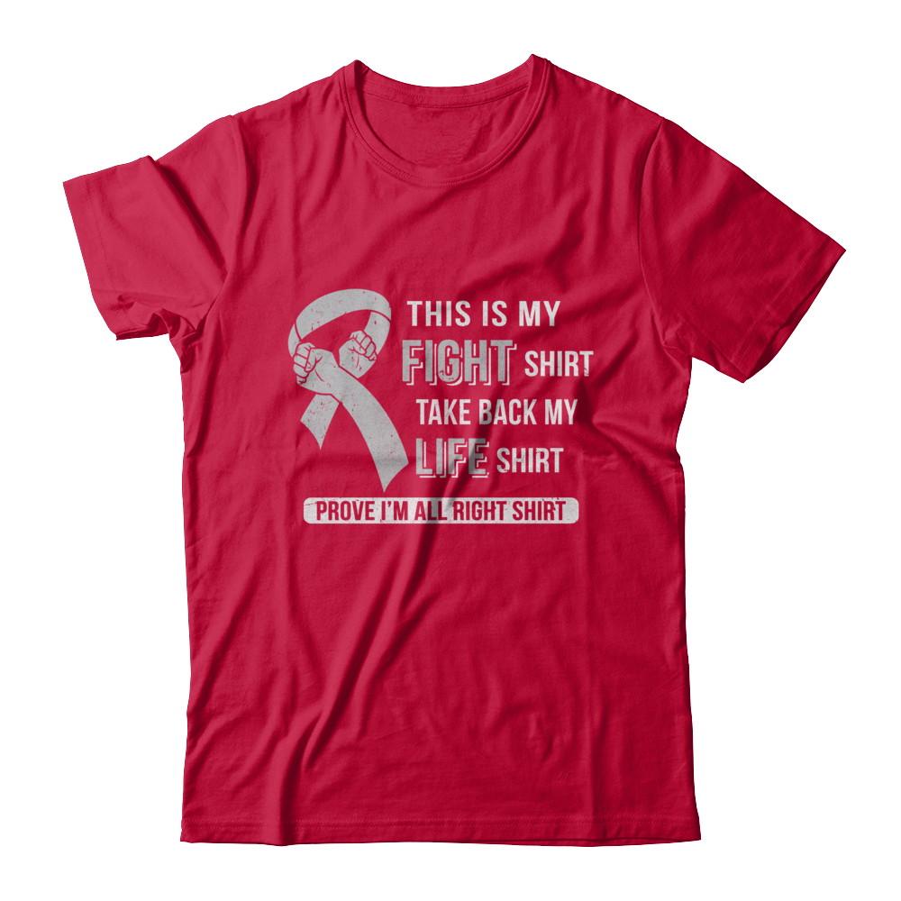 This Is My Fight Brain Cancer Diabetes Awareness-T-Shirt & Hoodie-Classic T-Shirt-Red
