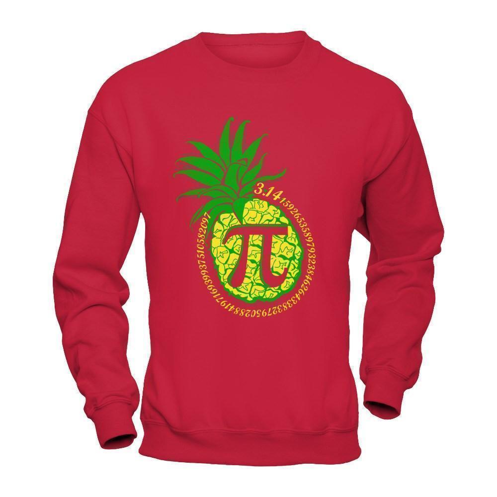 Funny Pi-Neapple Tshirt - Pi Day 2017 Gift Tee-T-Shirt & Hoodie-Crewneck Sweatshirt-Red