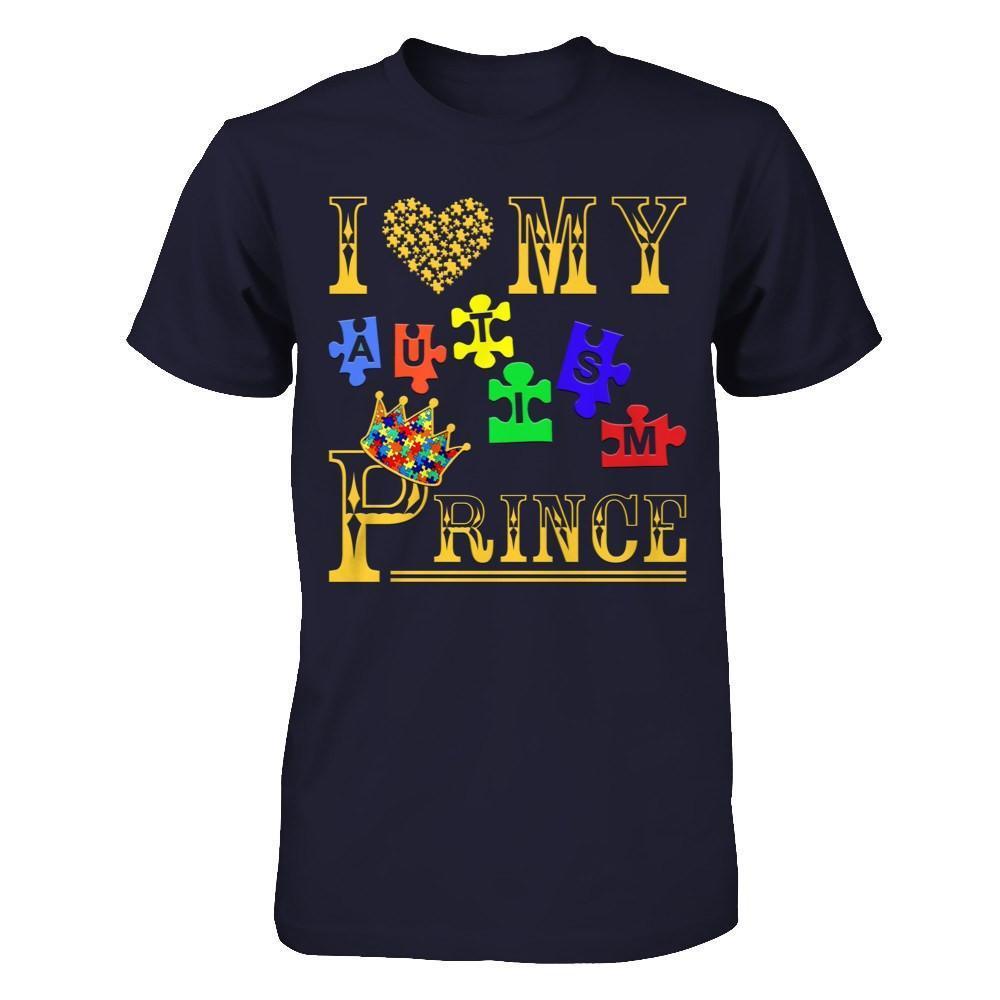 I Love My Autism Prince-T-Shirt & Hoodie-Premium T-Shirt-Midnight Navy