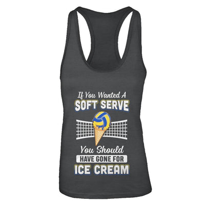 If You Wanted A Soft Serve Funny Volleyball-T-Shirt & Tank Top-Women's Ideal Racerback Tank-Black