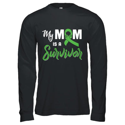 My Mom Is A Survivor Lymphoma Son Daughter-T-Shirt & Hoodie-Long Sleeve T-Shirt-Black