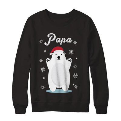Papa Bear Christmas Santa Pajamas-T-Shirt & Sweatshirt-Crewneck Sweatshirt-Black