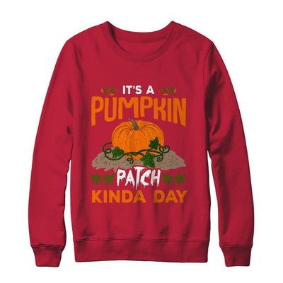 It's A Pumpkin Patch Kinda Day-T-Shirt & Sweatshirt-Crewneck Sweatshirt-Red