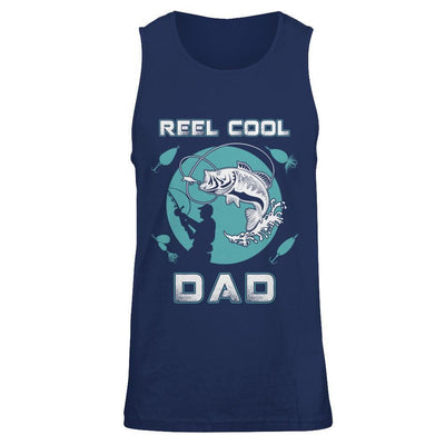 Reel Cool Dad-T-Shirt & Hoodie-Unisex Tank-Navy