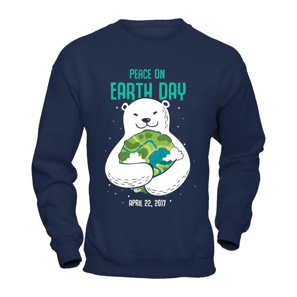 Peace On Earth Day 2017-T-Shirt & Hoodie-Crewneck Sweatshirt-Navy