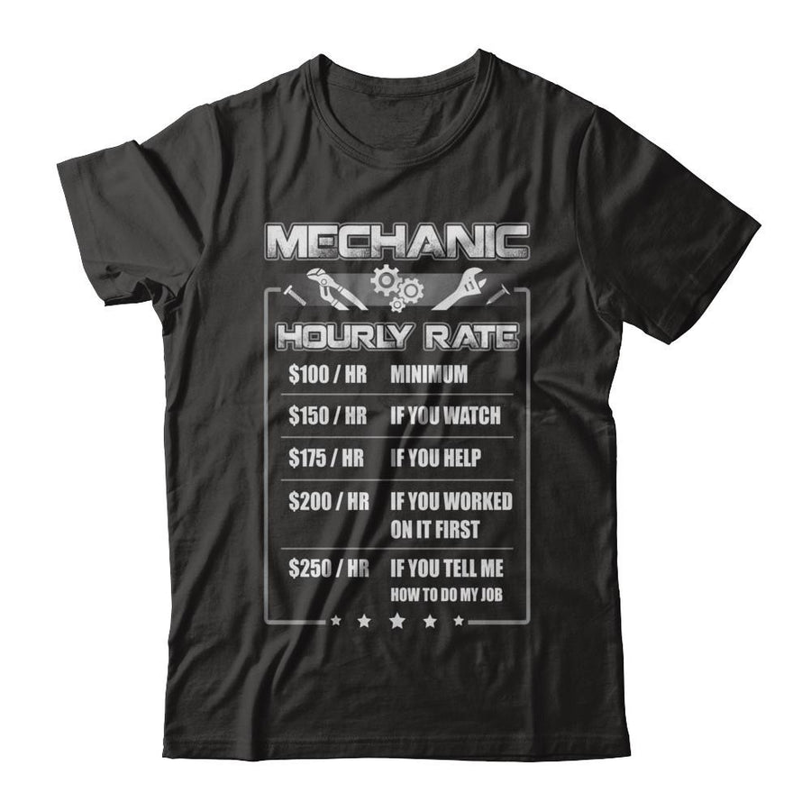 Funny Mechanic Hourly Rate-T-Shirt & Hoodie-Premium T-Shirt-Black