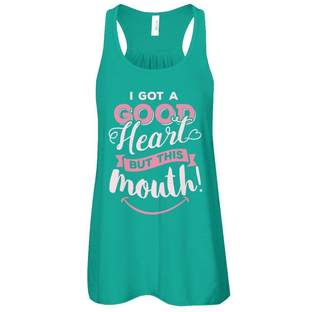 I Got A Good Heart But This Month-T-Shirt & Tank Top-Women's Flowy Racerback Tank-Kelly