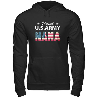 Proud Us Army Nana-T-Shirt & Hoodie-Pullover Hoodie-Black