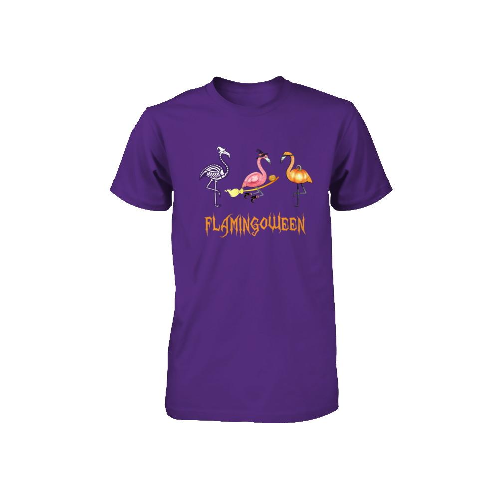 Funny Flamingo Halloween Flamingoween Youth-Youth Shirt-
