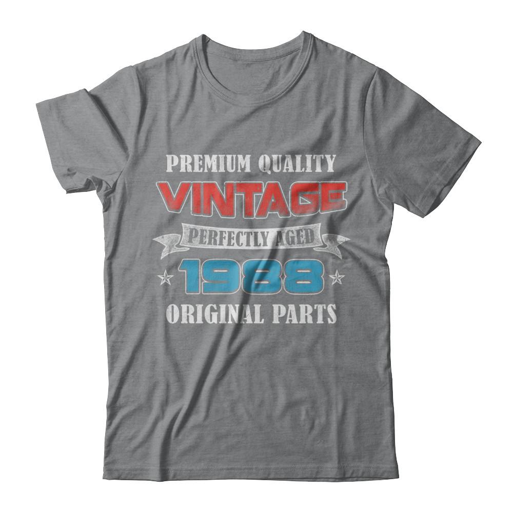 Vintage Premium Prefectly Aged 1988 33th Birthday Gift-T-Shirt & Hoodie-Classic T-Shirt-Sport Grey