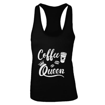 Coffee Queen Coffee Queen Funny-T-Shirt & Tank Top-Women's Ideal Racerback Tank-Black
