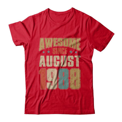 Vintage Retro Awesome Since August 1988 33th Birthday-T-Shirt & Hoodie-Premium T-Shirt-Red