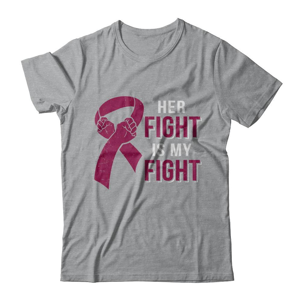Her Fight Is My Fight Multiple Myeloma Awareness-T-Shirt & Hoodie-Classic T-Shirt-Sport Grey