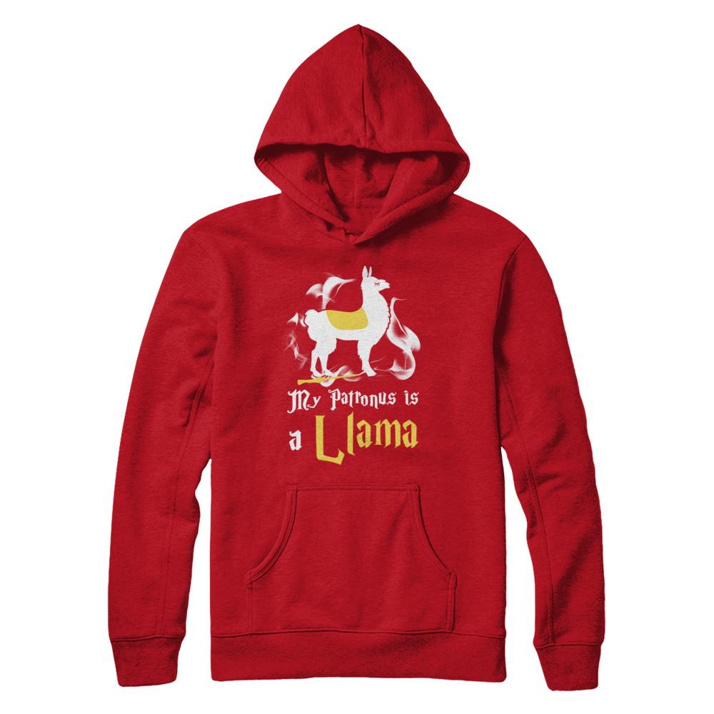 My Patronus Is A Llama-T-Shirt & Hoodie-Pullover Hoodie-Red